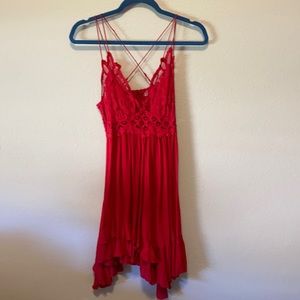Free People Red Dress Never Worn Size Small